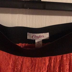 Candie's Skirts - 🍊Candie’s Orange Lacy Skirt 🍊 Candie's Skirts - 🍊Candie’s Orange Lacy Skirt 🍊